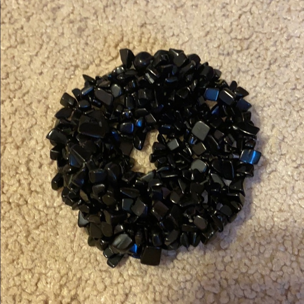 Fashion Jewelry - Black “pebble” bracelet.